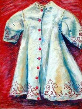 "Baby Dress", pastel, 24" x 36", 2002. Copyright Hilary Zaloom.