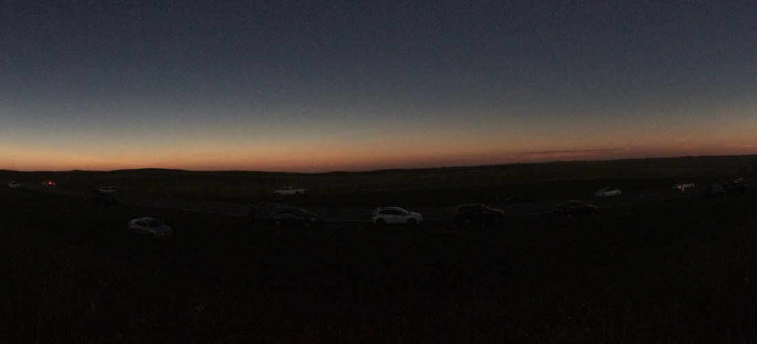 360 degree seeming sunset during totality